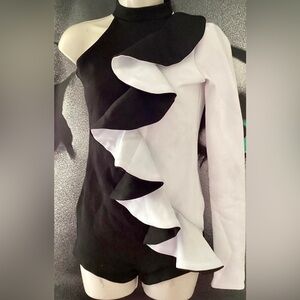 Weissman Elegant Black and White Attire